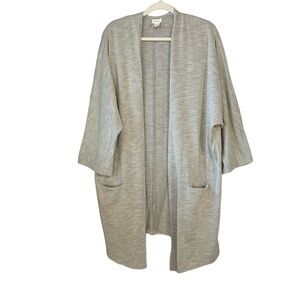 Donni. Striped grey striped lagenlook longline‎ cardigan. Size OSFA+